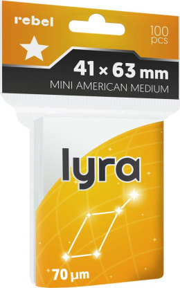 Koszulki na Karty Rebel "Mini American Medium" Lyra (41 x 63 mm) - 100 Sztuk