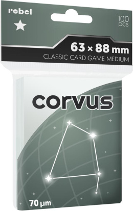Koszulki na Karty Rebel "Classic Card Game Medium" Corvus (63 x 88 mm) - 100 Sztuk