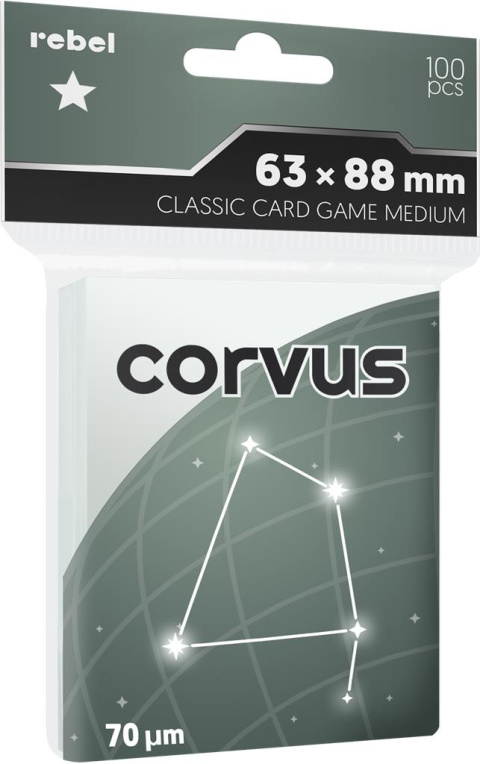 Koszulki na Karty Rebel "Classic Card Game Medium" Corvus (63x88 mm) - 100 Sztuk